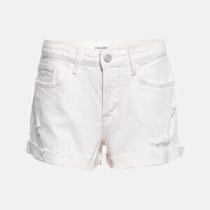 $170 Frame Denim 'Le Grand Garcon' White Jean Shorts - 28